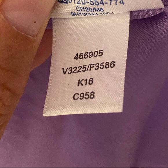 Land’s End women’s lavender purple nylon hooded jacket coat plus size squall 1X - Picture 11 of 12